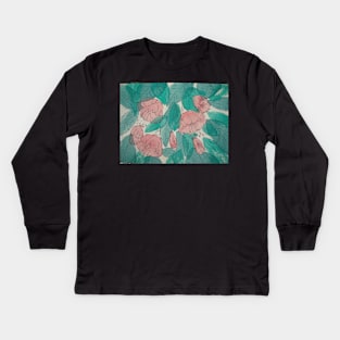 unique contempory floral pattern Kids Long Sleeve T-Shirt